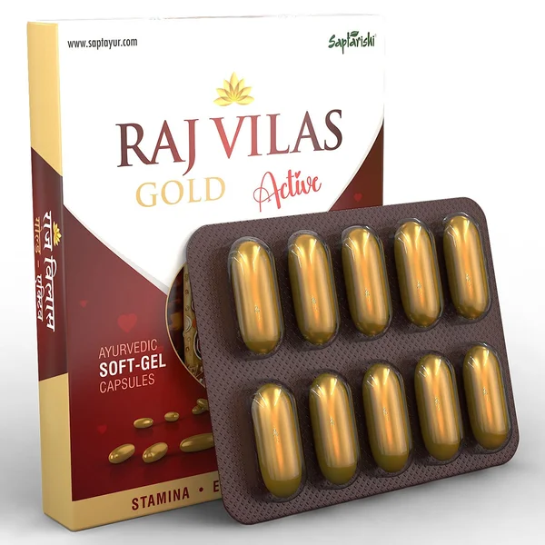 Saptarishi Raj Vilas Gold Active, 10 Softgel Capsules