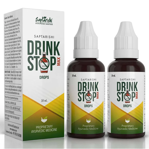 Saptarishi Drink Stop Max Drops, 60 ml (2x30 ml)