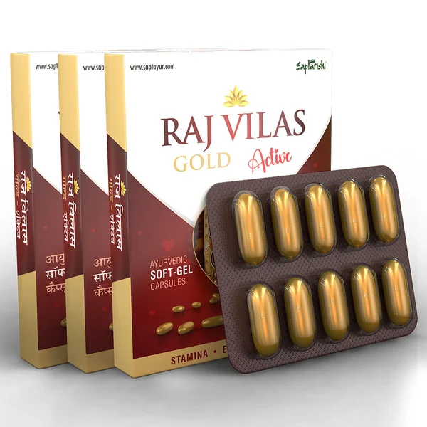 Saptarishi Rajvilas Gold Active, 30 Capsules (3x10 Capsules)