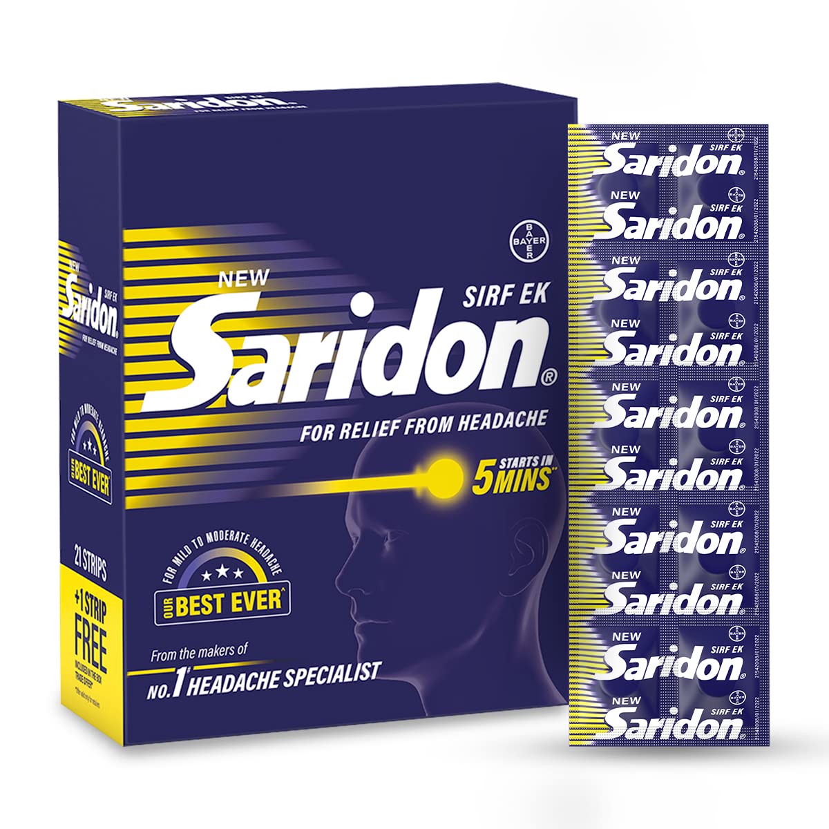 Buy New Saridon for Fast Headache Relief, 10 Tablets Online