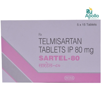 Sartel-80 Tablet 15's, Pack of 15 TabletS