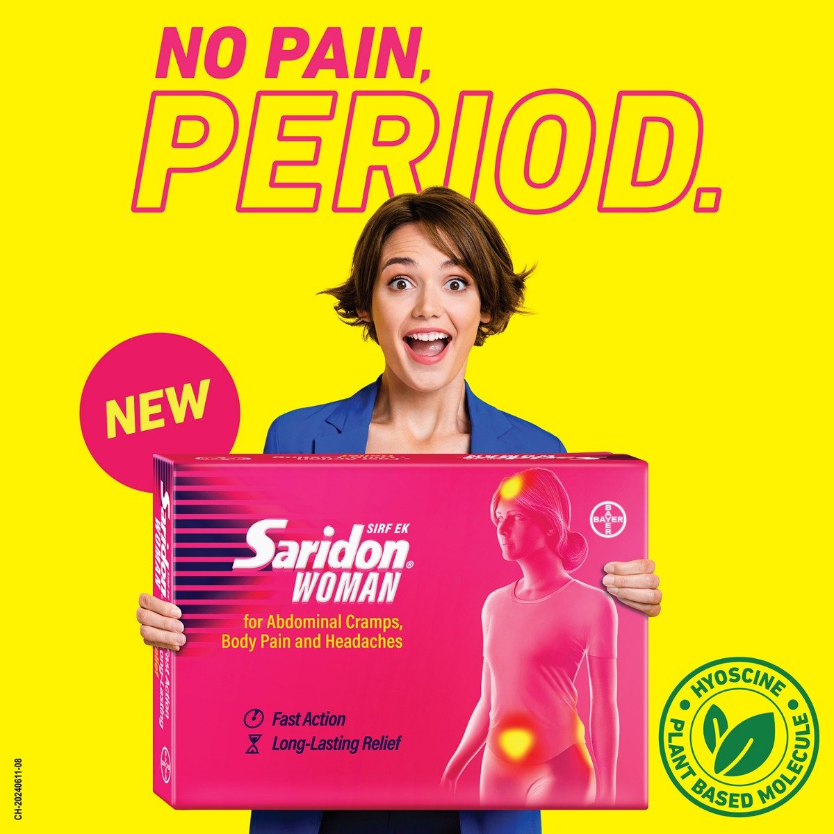 Saridon Woman Tablets 5's | For Fast Action Against Abdominal, Body Pain and Headaches, Pack of 1 Saridon Woman Tablets 5's | For Fast Action Against Abdominal, Body Pain and Headaches, Pack of 1