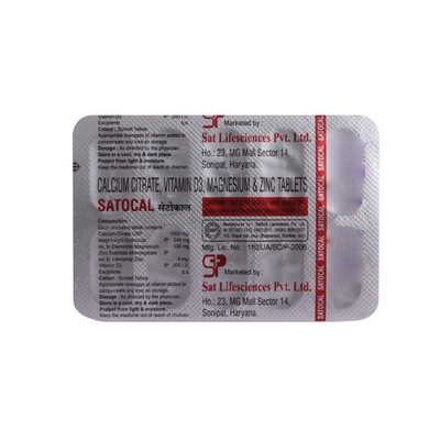 Satocal Tablet 10's, Pack of 10 TabletS