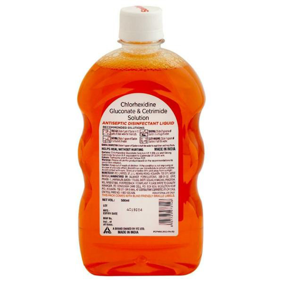 Savlon Antiseptic Disinfectant Liquid, 500 ml, Pack of 1 