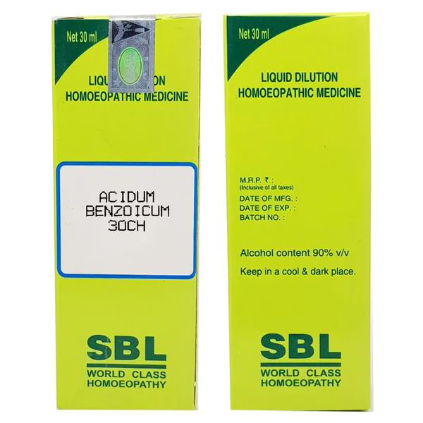 SBL Acidum Benzoicum 30 CH Dilution, 30 ml