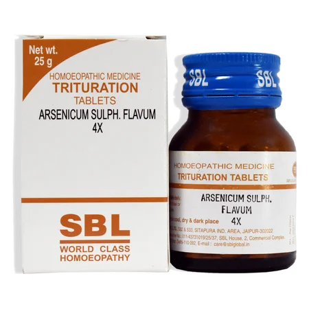 SBL Arsenicum Sulph Flavum Trituration 4X Tablets, 25 gm