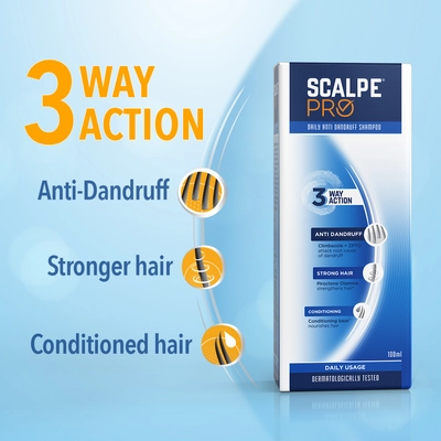 Scalpe Pro Daily Anti Dandruff Shampoo, 100 ml, Pack of 1