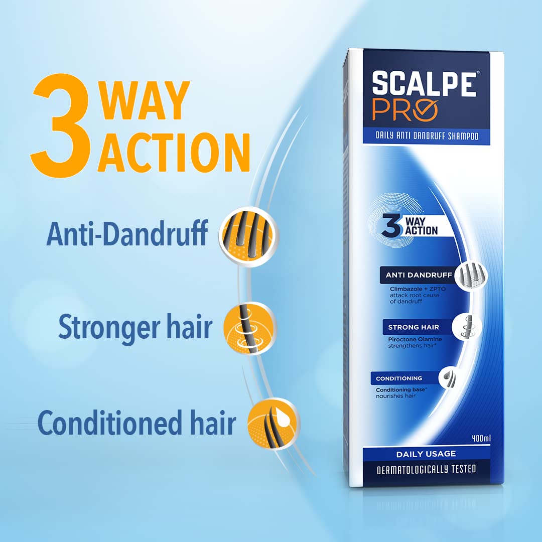 Scalpe Pro Daily Anti Dandruff Shampoo, 400 ml, Pack of 1 Scalpe Pro Daily Anti Dandruff Shampoo, 400 ml, Pack of 1
