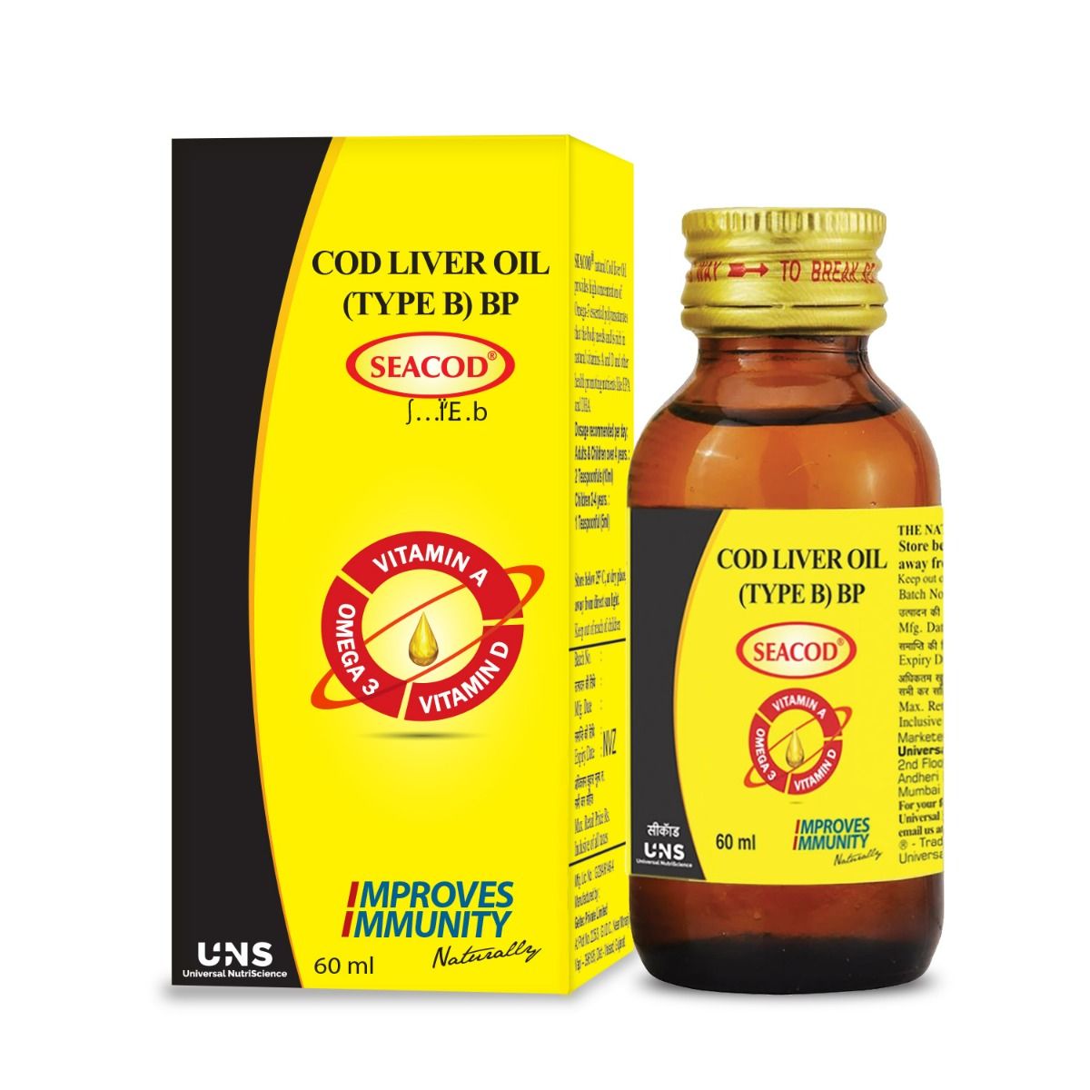 Buy Seacod Cod Liver Oil, 60 ml Online