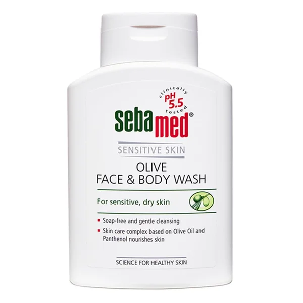 Sebamed Olive Face &amp; Body Wash 200 ml | For Sensitive, Dry Skin, Pack of 1