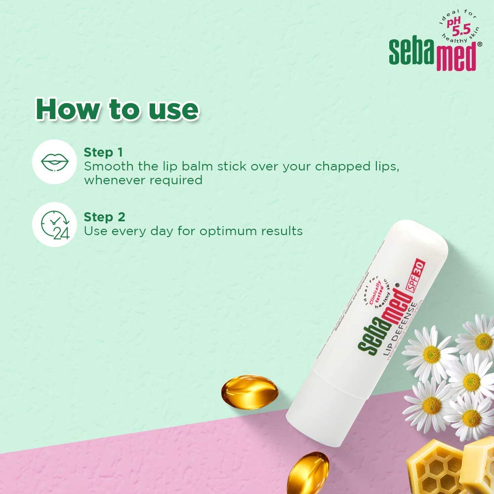 Sebamed Lip Defense SPF 30 Lip Balm 4.8 gm|For Dry & Chapped Lips, Pack of 1 Sebamed Lip Defense SPF 30 Lip Balm 4.8 gm|For Dry & Chapped Lips, Pack of 1