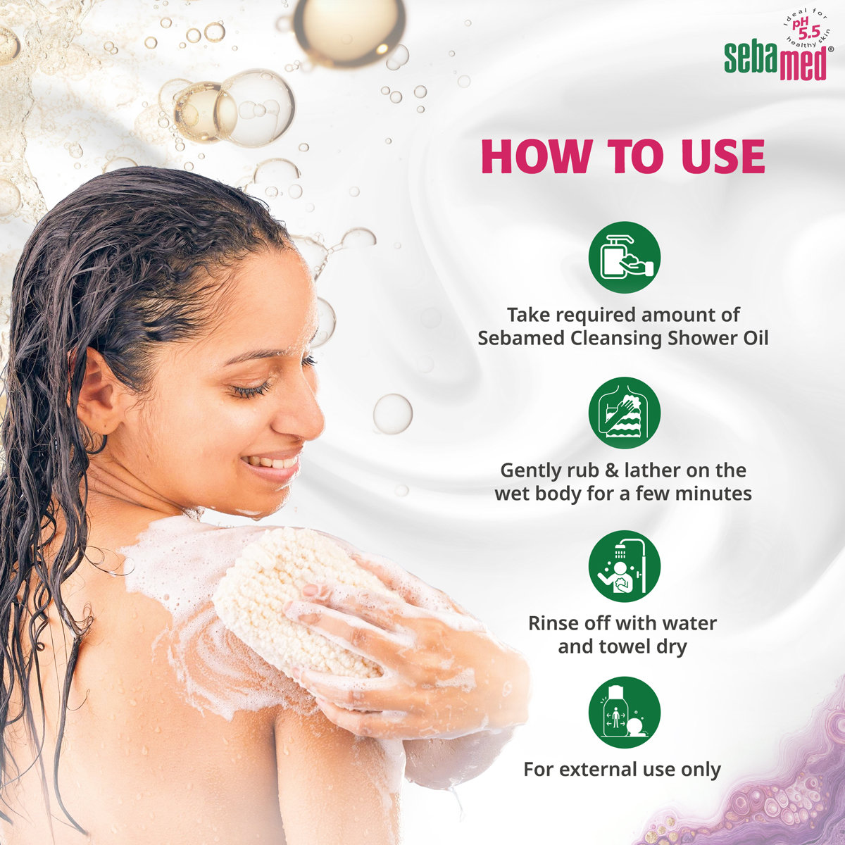 Sebamed Cleansing Shower Oil 200 ml | With Avacado Oil & Lecithin | Nourishes Skin | For Sensitive Normal To Dry Skin, Pack of 1 Sebamed Cleansing Shower Oil 200 ml | With Avacado Oil & Lecithin | Nourishes Skin | For Sensitive Normal To Dry Skin, Pack of 1