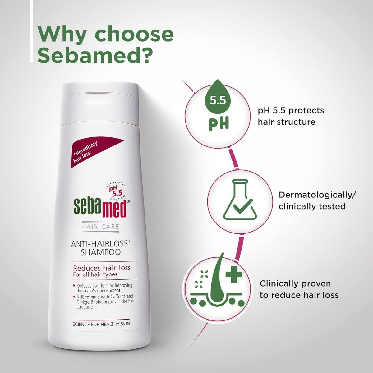 Sebamed Anti-Hairloss Shampoo, 200 ml, Pack of 1 Sebamed Anti-Hairloss Shampoo, 200 ml, Pack of 1