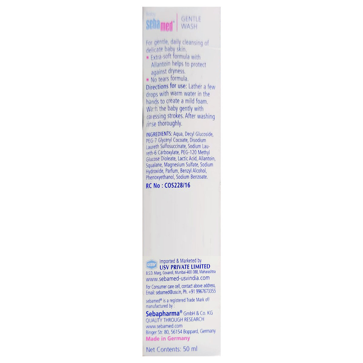 Sebamed Baby Gentle Wash, 50 ml, Pack of 1 Sebamed Baby Gentle Wash, 50 ml, Pack of 1