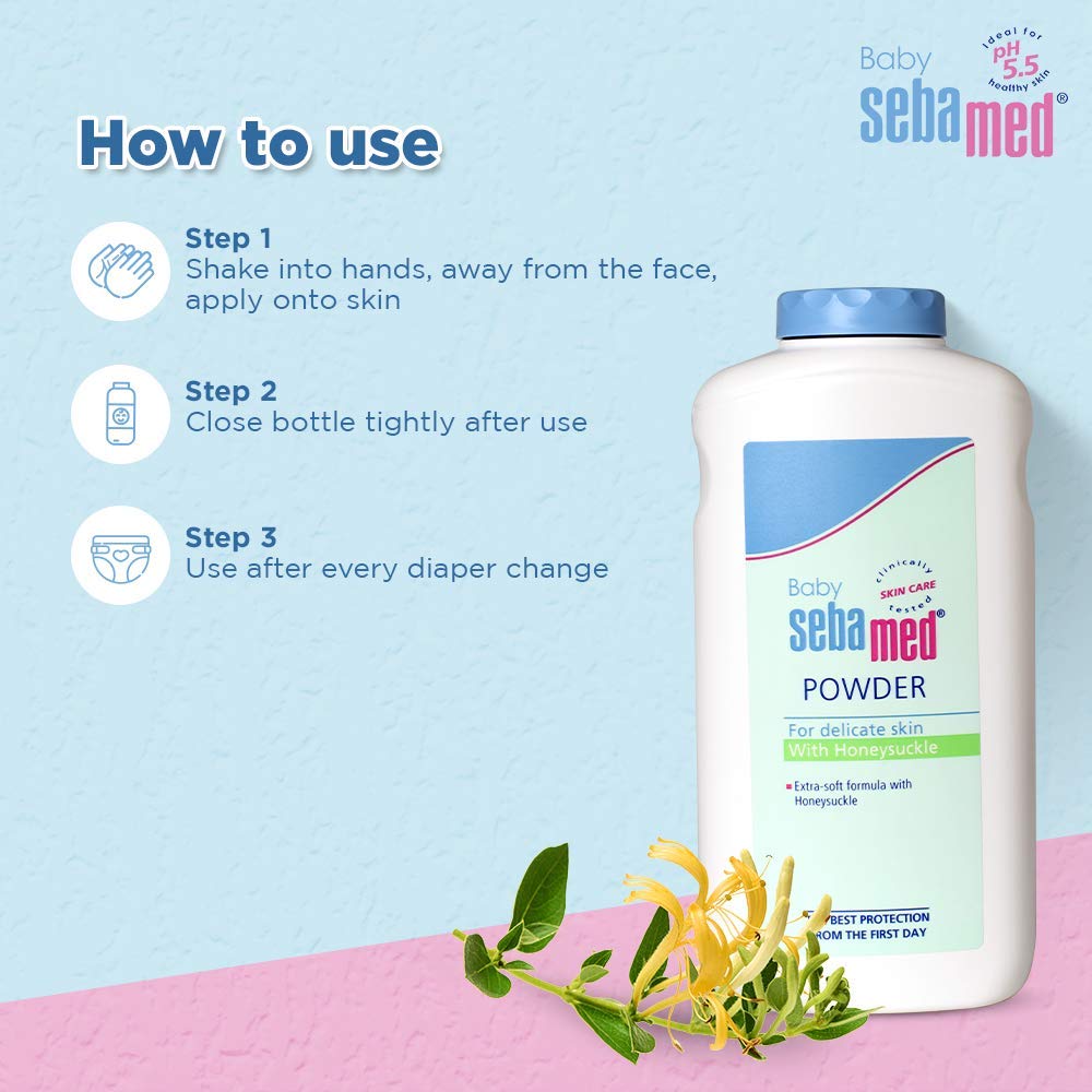 Sebamed Honeysuckle Baby Powder, 200 gm, Pack of 1 Sebamed Honeysuckle Baby Powder, 200 gm, Pack of 1