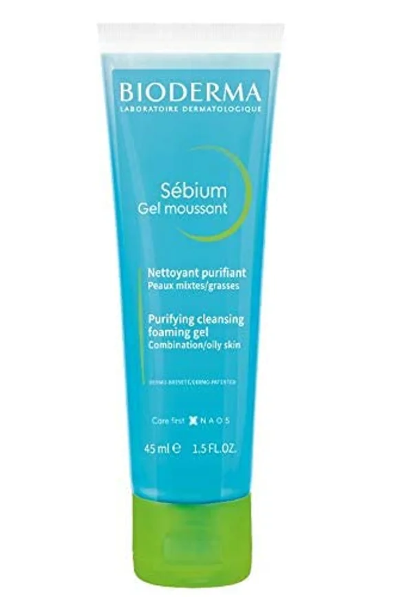 Bioderma Sebium Foaming Gel 45 ml | Zinc Sulphate, Copper Sulphate | Purifies Skin | Controls Excess Oil | For Combination/Oily Skin