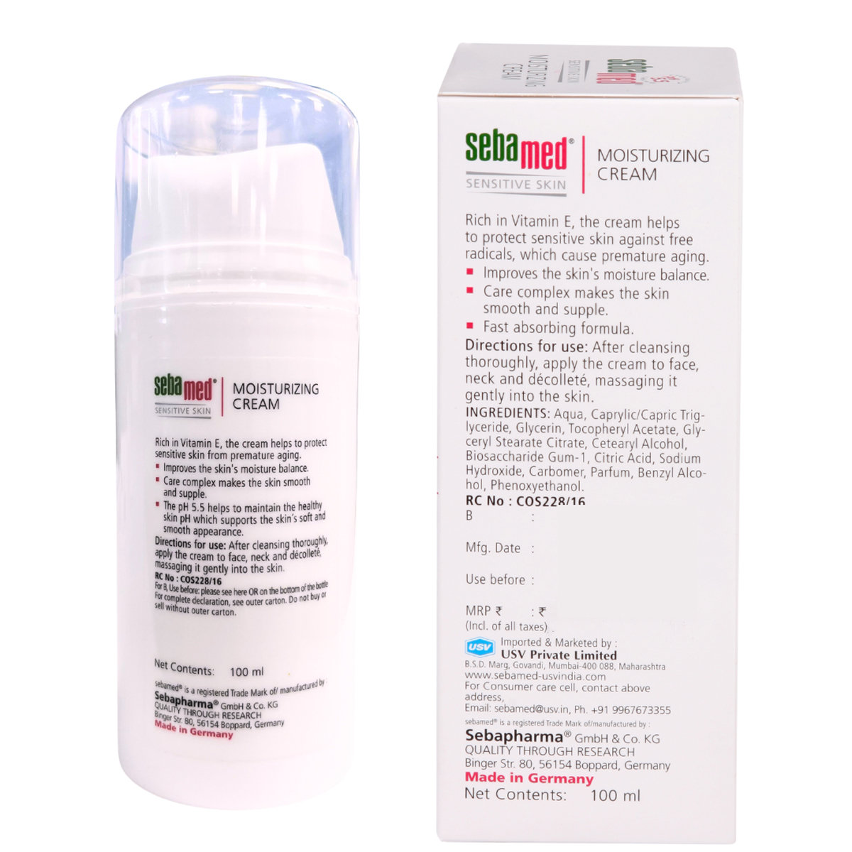 Sebamed Moisturizing Cream 100 ml | With 2% Vitamin E | pH 5.5 | protect Against Premature Ageing | For Normal To Dry Skin, Pack of 1 Sebamed Moisturizing Cream 100 ml | With 2% Vitamin E | pH 5.5 | protect Against Premature Ageing | For Normal To Dry Skin, Pack of 1