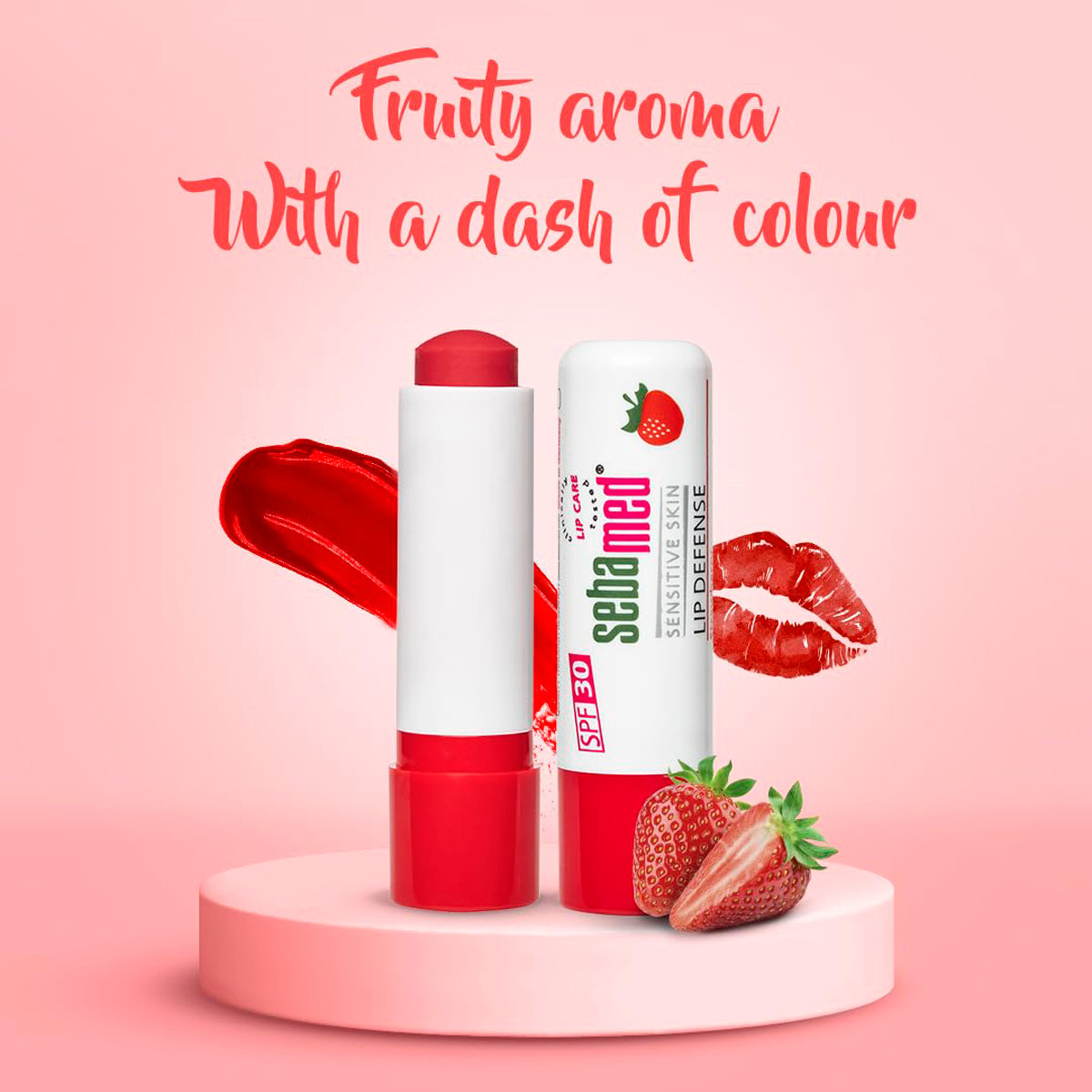 Sebamed Lip Defence SPF 30 Strawberry Lip Balm, 4.8 gm, Pack of 1 Sebamed Lip Defence SPF 30 Strawberry Lip Balm, 4.8 gm, Pack of 1