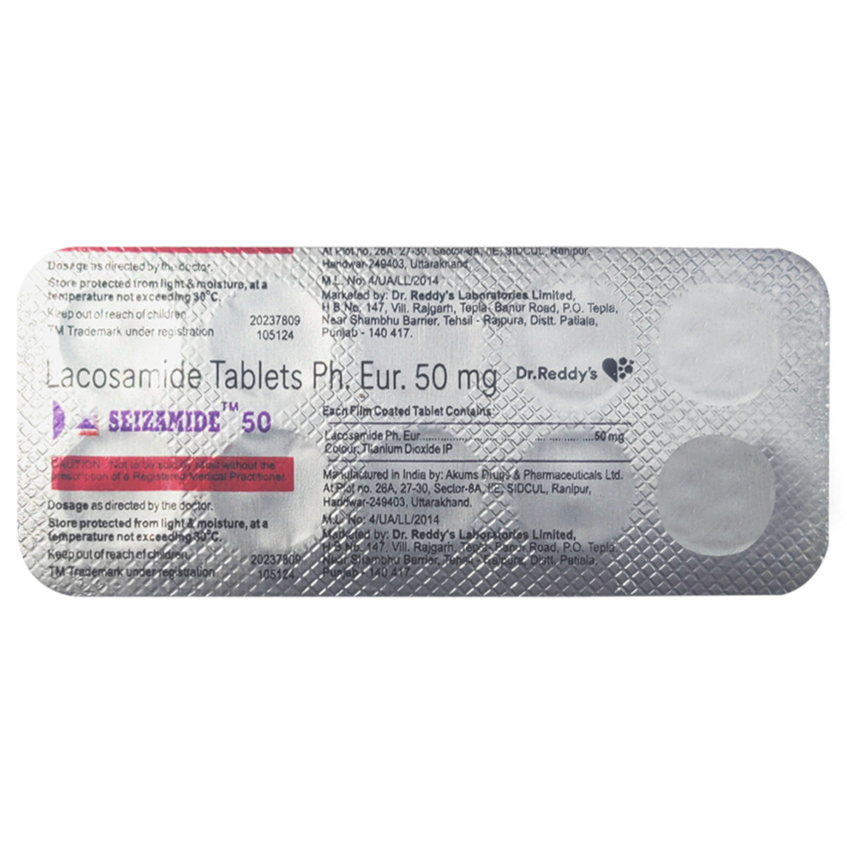 Seizamide 50 Tablet 10's, Pack of 10 TabletS Seizamide 50 Tablet 10's, Pack of 10 TabletS