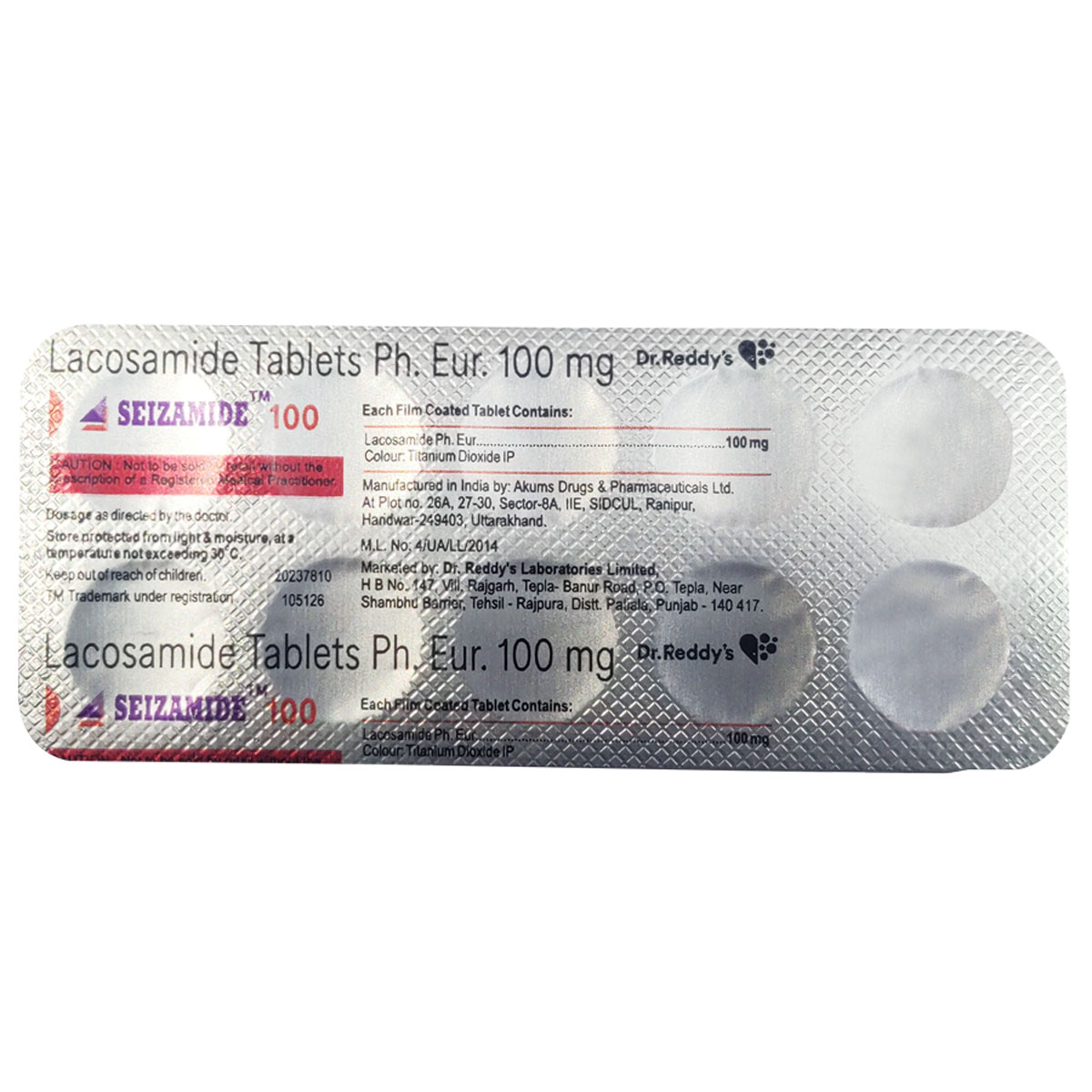 Seizamide 100 Tablet 10's, Pack of 10 TabletS Seizamide 100 Tablet 10's, Pack of 10 TabletS