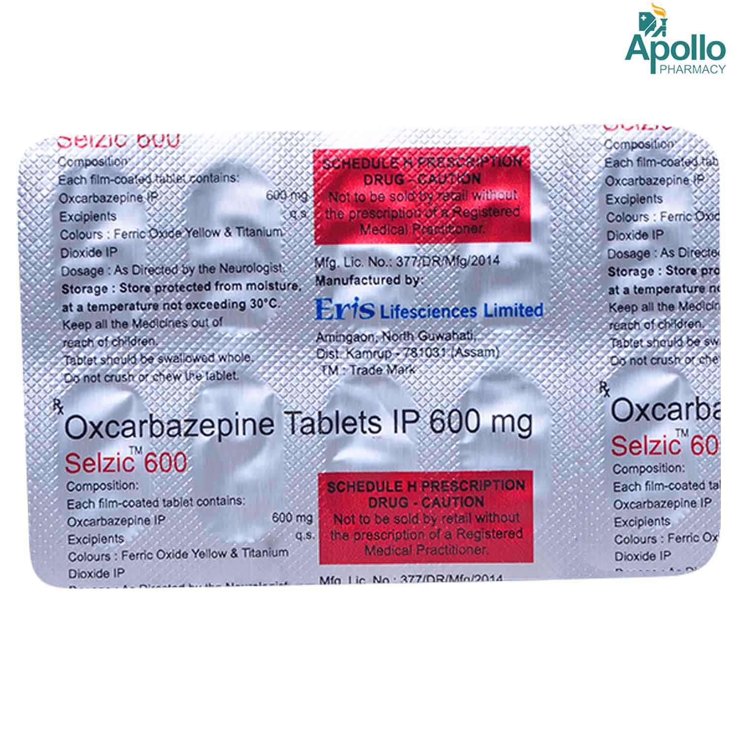 Selzic 600 Tablet 10's, Pack of 10 TABLETS Selzic 600 Tablet 10's, Pack of 10 TABLETS