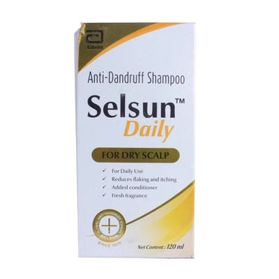 Selsun Daily Shampoo for Dry Scalp, 120 ml, Pack of 1