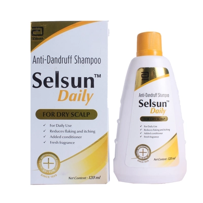 Selsun Daily Shampoo for Dry Scalp, 120 ml, Pack of 1