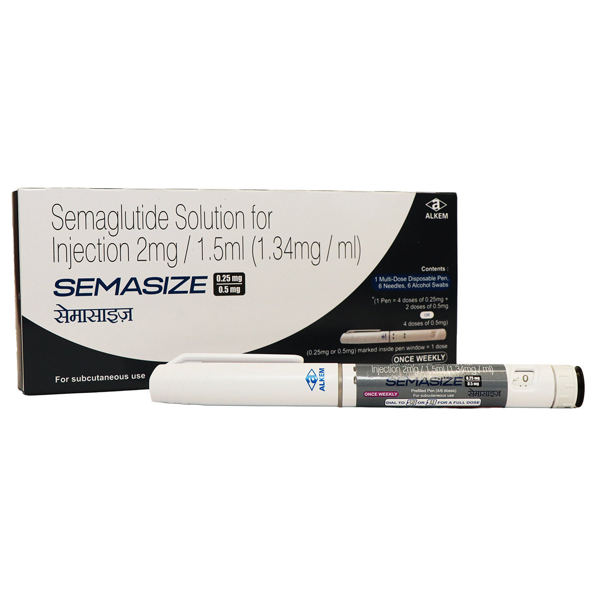 Semasize 0.25/0.5 Disposable Pen Solution for Injection 1's Semasize 0.25/0.5 Disposable Pen Solution for Injection 1's