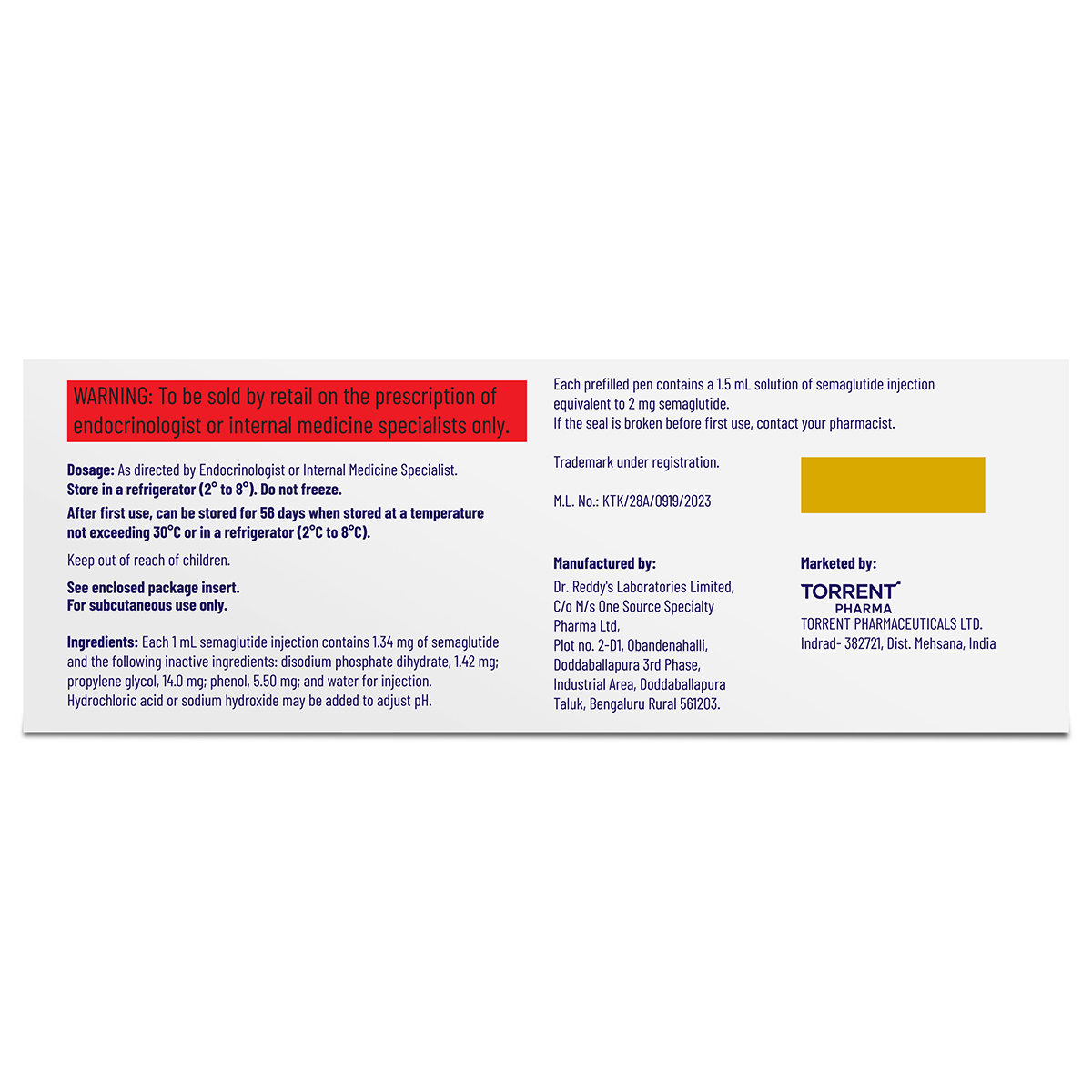 Buy Semalix 2mg/1.5ml Prefilled Pen Injection 1's online | Uses, Side ...
