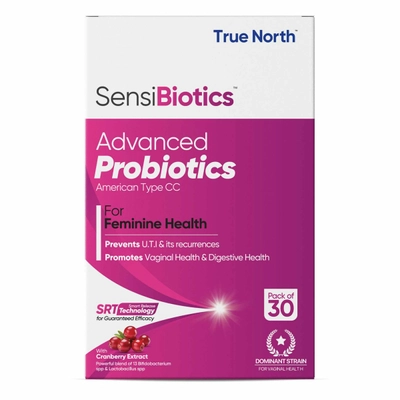 Truenorth Sensibiotics Advanced Probiotics for Feminine Health, 30 Capsules, Pack of 1