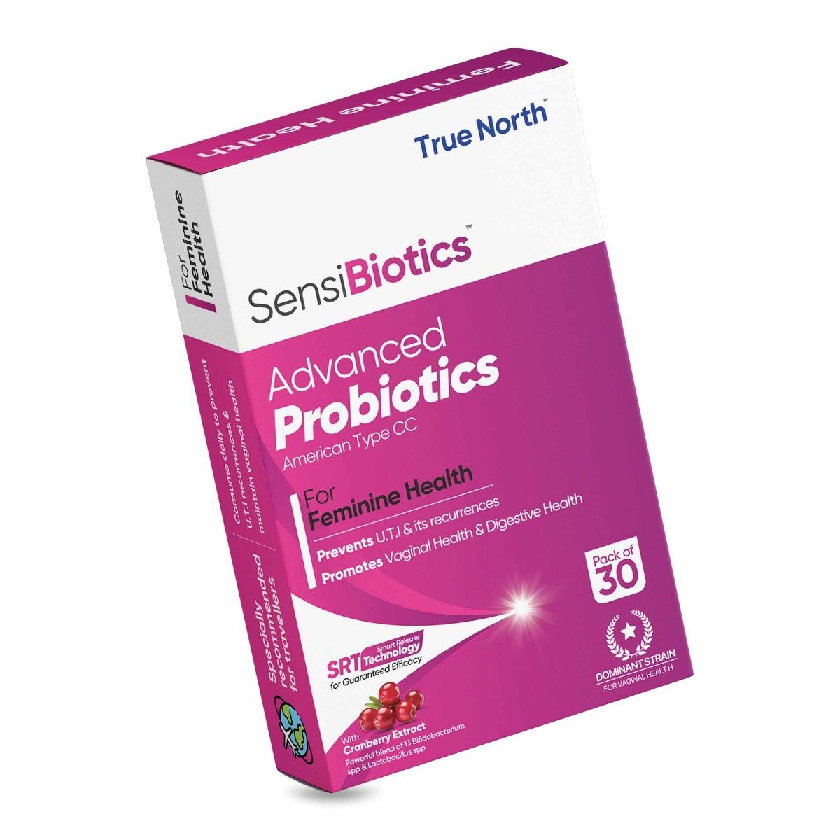 Truenorth Sensibiotics Advanced Probiotics for Feminine Health, 30 Capsules, Pack of 1 Truenorth Sensibiotics Advanced Probiotics for Feminine Health, 30 Capsules, Pack of 1