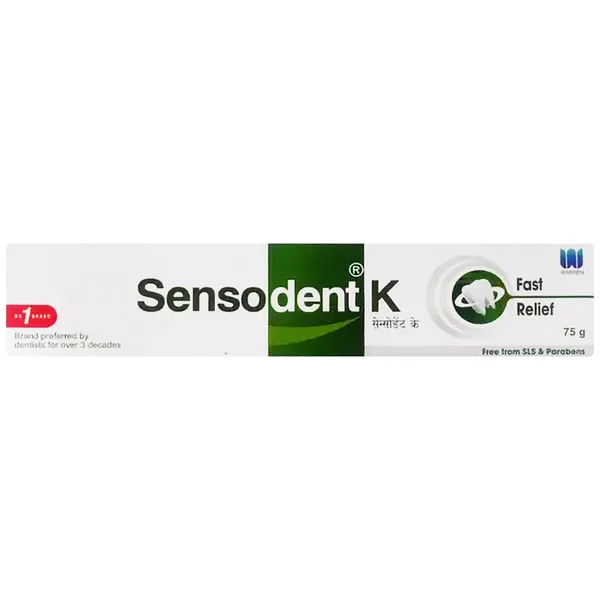 Sensodent K Fast Relief Toothpaste 75 gm, Pack of 1