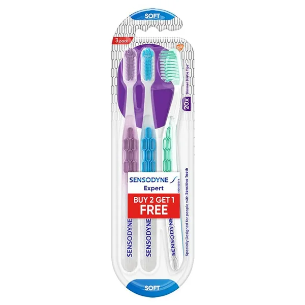 Sensodyne Expert Soft Toothbrush, 3 Count (Buy 2 Get 1 Free)