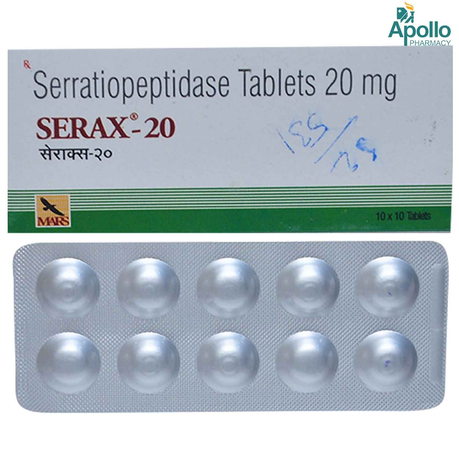 Serax 20 Tablet 10's, Pack of 10 TABLETS Serax 20 Tablet 10's, Pack of 10 TABLETS