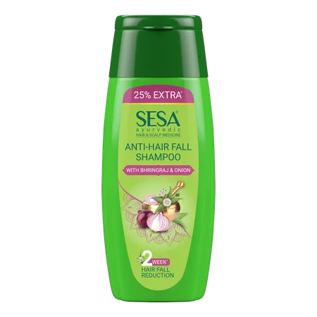 Sesa Ayurvedic Anti-Hair Fall Shampoo with Bhringraj & Onion, 200 ml