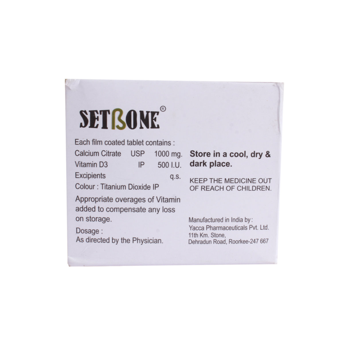 Setbone Tablet 10's, Pack of 10 TABLETS Setbone Tablet 10's, Pack of 10 TABLETS