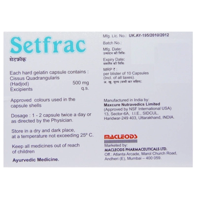 Setfrac Capsule 10's, Pack of 10 CAPSULES