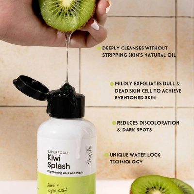 Skin Fx Kiwi Splash Brightening Gel Face Wash, 100 ml, Pack of 1