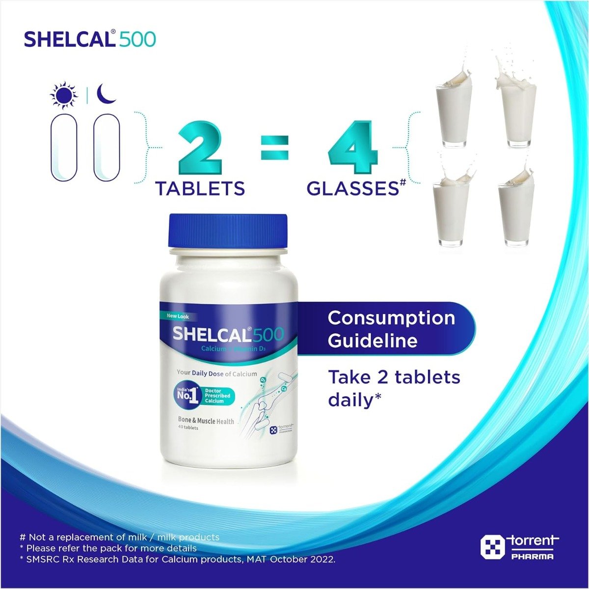 Shelcal 500 Tablet 40's, Pack of 1 Shelcal 500 Tablet 40's, Pack of 1