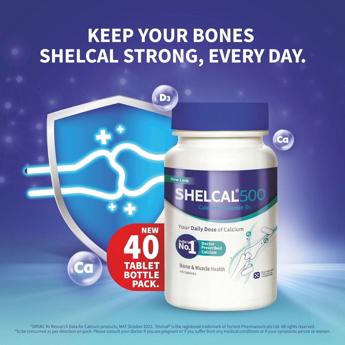 Shelcal 500 Tablet 40's, Pack of 1 Shelcal 500 Tablet 40's, Pack of 1