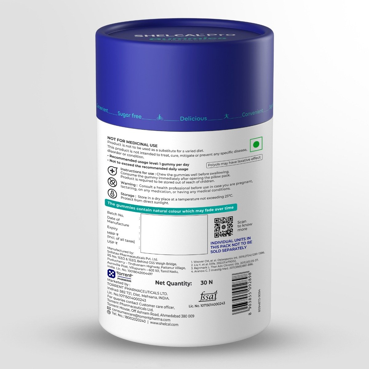 Shelcal Pro Sugar Free Lemon & Orange-Mixed Berries Flavour Gummies 30's, Pack of 1 GUMMIES Shelcal Pro Sugar Free Lemon & Orange-Mixed Berries Flavour Gummies 30's, Pack of 1 GUMMIES