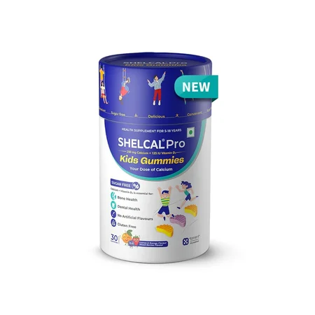 Shelcal Pro Sugar Free Lemon,Orange & Mixed Berries for Kids, 30 Gummies