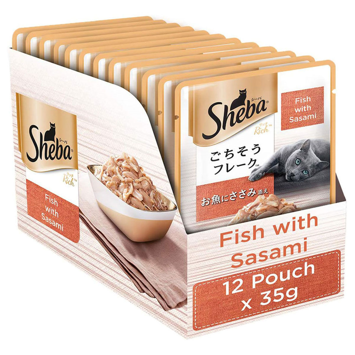 Buy Sheba Fish with Sasami Flavour Wet Food for Cat 420 gm 35gm x 12 Sachets 19 Minutes Delivery Apollo Pharmacy