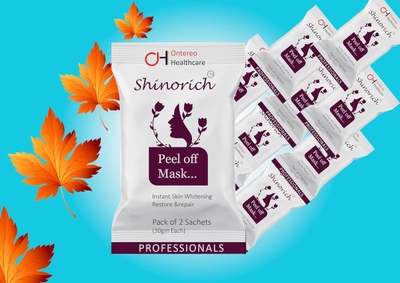 Shinorich Peel Off Mask, 2 Sachets (2x30gm), Pack of 1