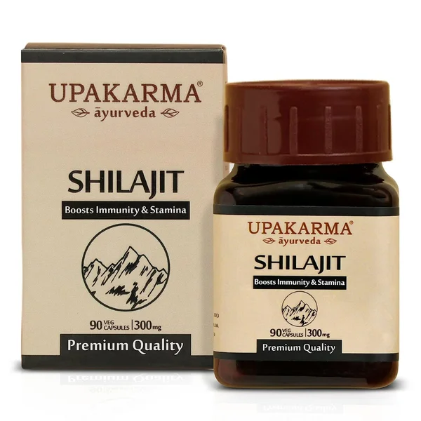Upakarma Ayurveda Shilajit 300 mg, 90 Capsules, Pack of 1