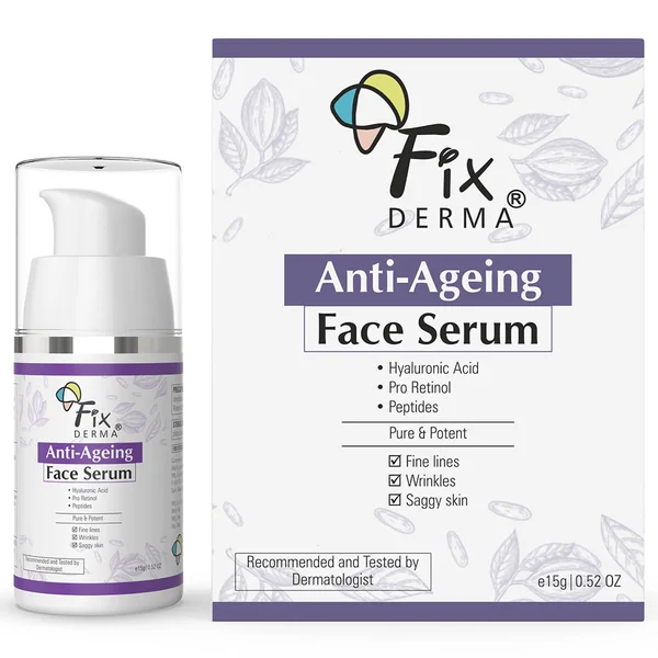 Fixderma Anti-Ageing Face Serum, 15 gm