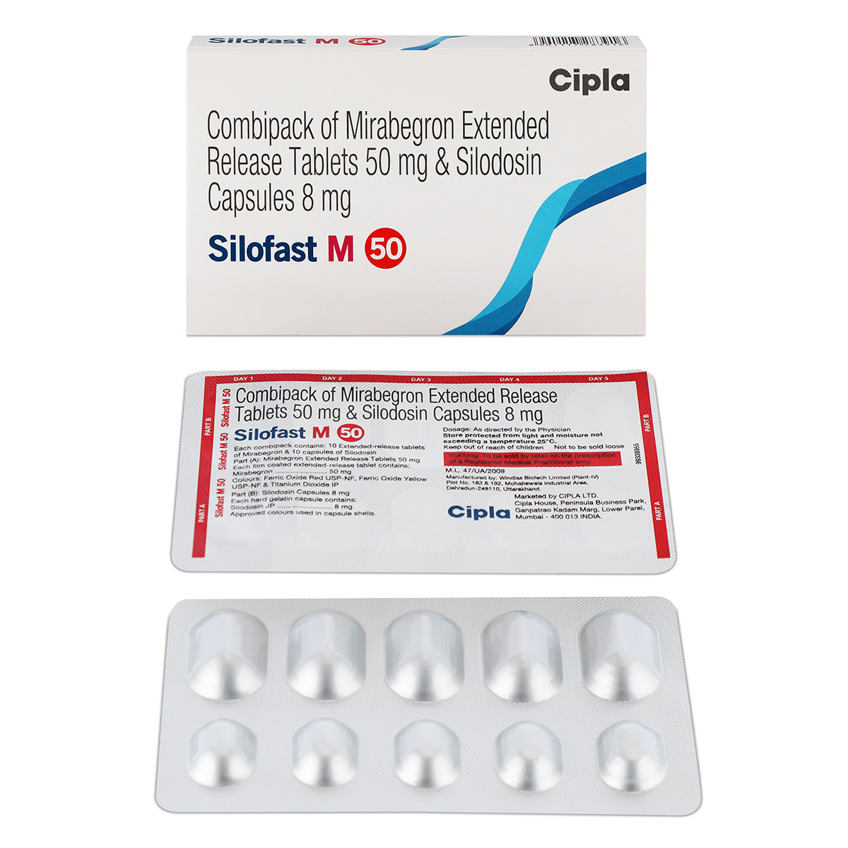Silofast M 50 Combipack (10 Tablet+10 Capsule) Price, Uses, Side ...