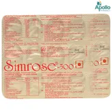Simrose-500 Capsule 15's, Pack of 15 CapsuleS