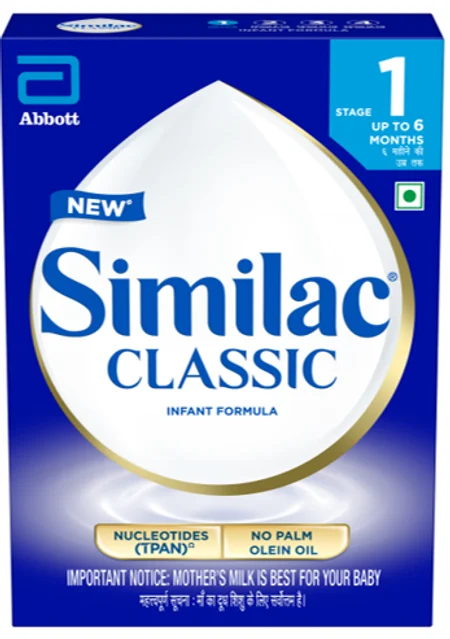 Similac Classic Infant Formula Stage 1 Powder (Up to 6 Months), 400 gm Refill Pack