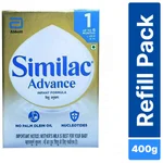 Similac Advance Infant Formula Stage 1 Powder (Up to 6 Months), 400 gm Refill Pack